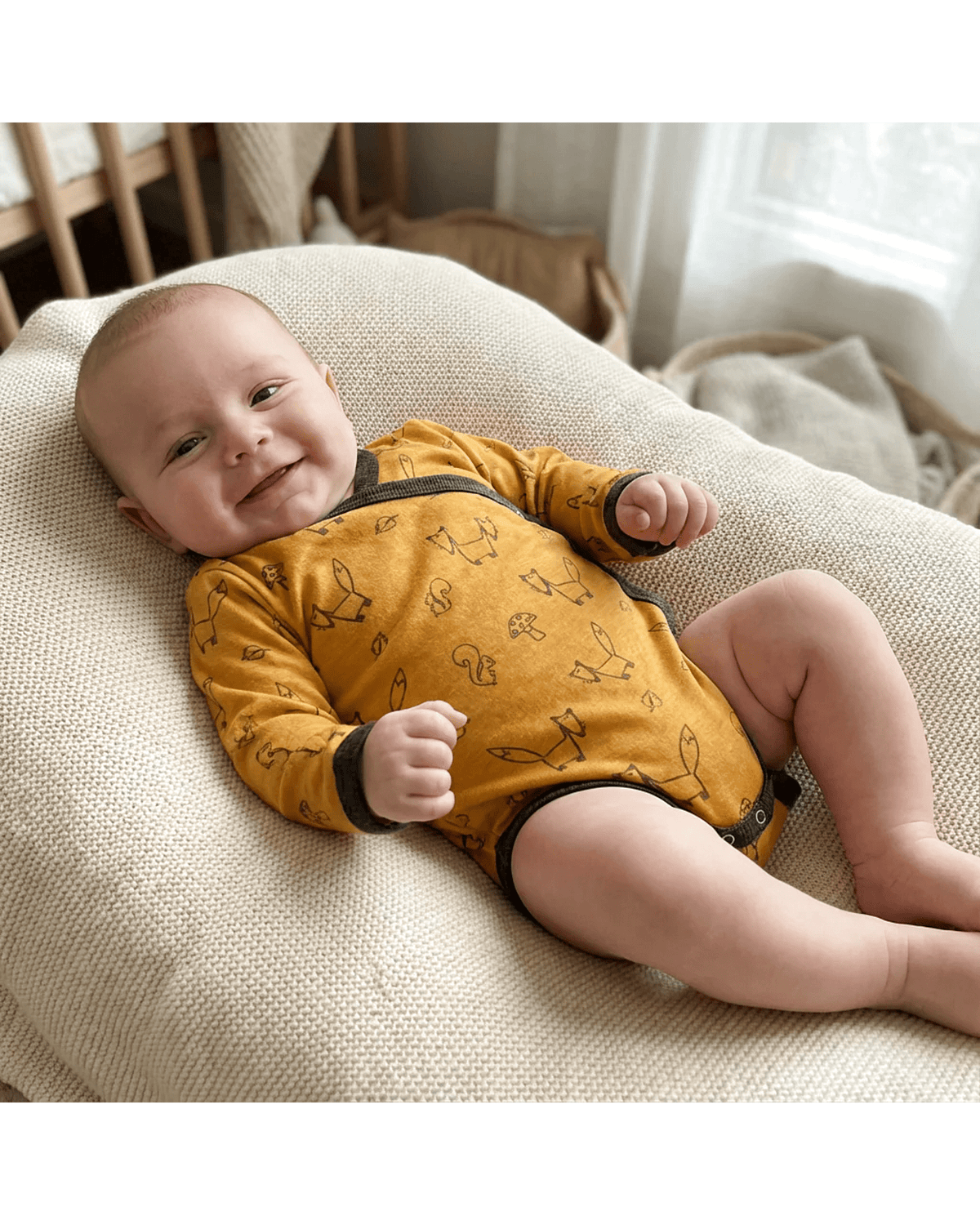Glückskind Baby Wickelbody, langarm